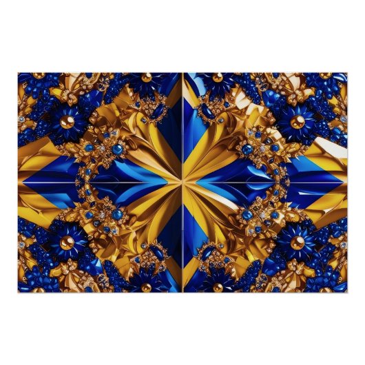 Poster murale avec Design de couleurs Suède (Devant)