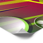 Poster murale en plumes Abstraites colorées (Coin)