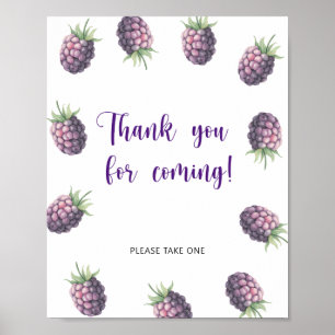Poster Mûres - Merci d'être venus