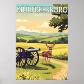 Poster Murfreesboro Tennessee vintage (Devant)
