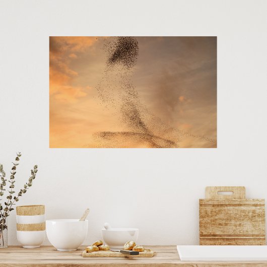 Poster Murmuration de Starling Print (Cuisine)