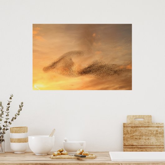 Poster Murmuration de Starling Print (Cuisine)