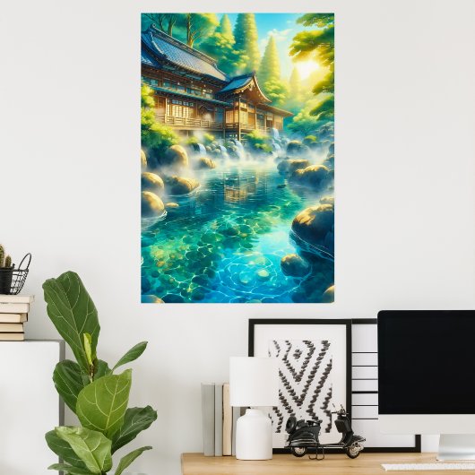 Poster Murmures du ruisseau de cèdre (Bureau à domicile)