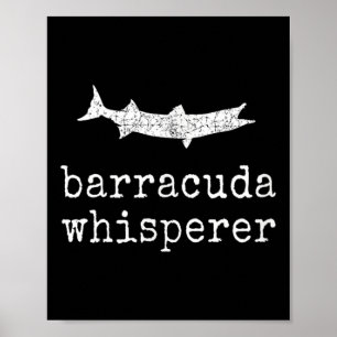 Poster Murmureur de barracuda drôle pêche au barracuda