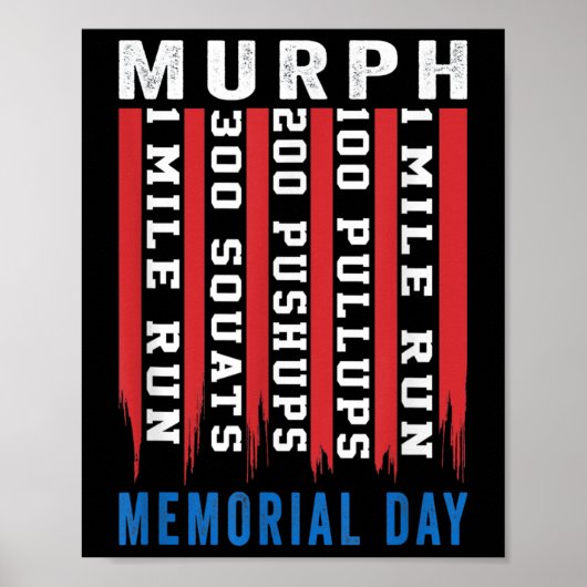 Poster Murph Challenge American Memorial Day entraînement (Devant)