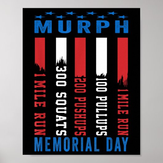 Poster Murph Challenge American Memorial Day Workout (Devant)