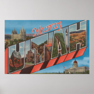 Poster Murray, lettre ScenesMurray, UT d'UtahLarge