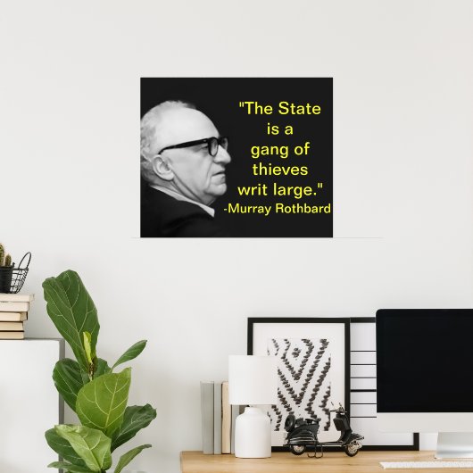 Poster Murray Rothbard (Bureau à domicile)
