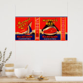 Poster Murrays Meilleure marque Saumon Étiquette - Alaska (Cuisine)