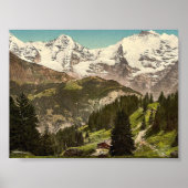 Poster Murren, Grutschalp, I, Eiger, Monch et Jungfrau, (Devant)