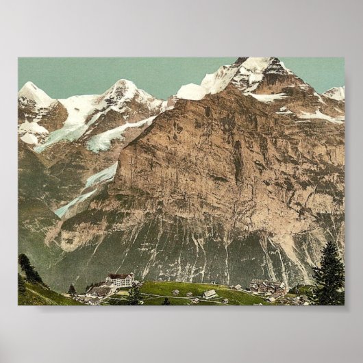 Poster Murren, vue générale, Oberland bernois, Suisse (Devant)