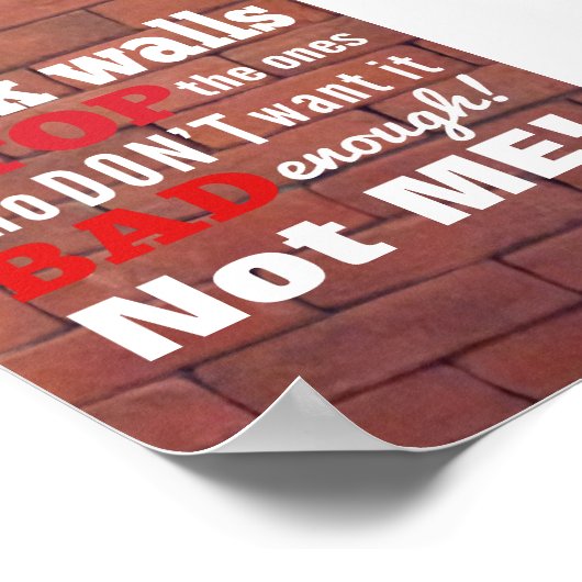 Poster Murs De Briques. Obstacles. Détermination (Coin)