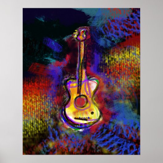 Poster murs de musique de guitare (Devant)