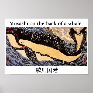 Poster Musashi on the back of à whale