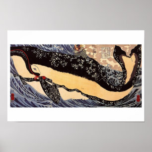 Poster Musashi on the back of à whale