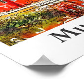 Poster Muscau Castle Allemagne Voyage Aquarelle main tiré (Coin)