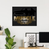 Poster Muscle Voiture V8 (Bureau à domicile)