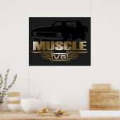 Poster Muscle Voiture V8 (Cuisine)