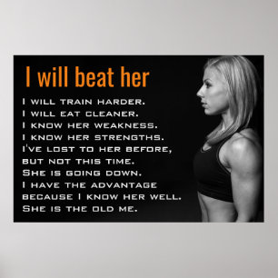 Poster Muscles de Femme de Gym Motivation pour la Fille