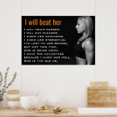 Poster Muscles de femmes de gym | Motivation de l'entraîn (Cuisine)