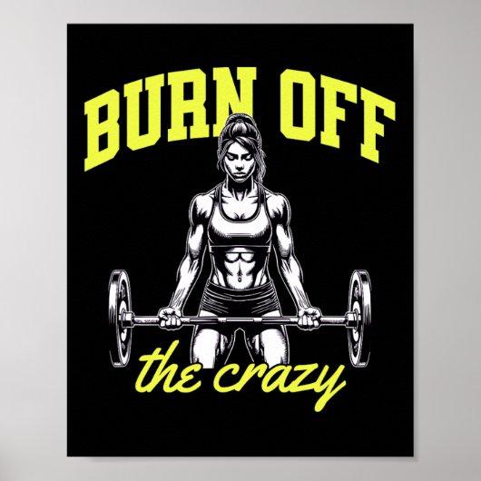 Poster Muscles de musculation haltérophiles Trainer dire (Devant)