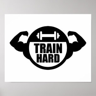 Poster Muscles durs d'haltère de train