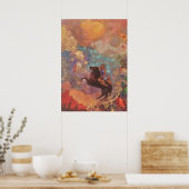 Poster Muse auf Pegasus, Odilon Redon (Cuisine)