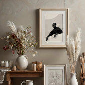 Poster Muse Enigmatique : Mode Futuriste Monochrome