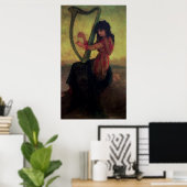 Poster Muse Jouer à la harpe (Bureau à domicile)