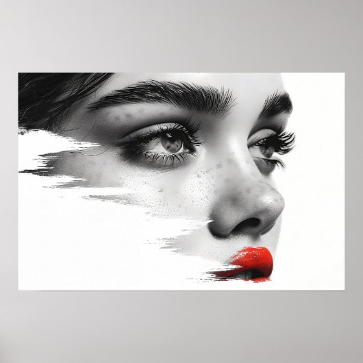 Poster Muse monochrome : un aperçu de la grâce (Devant)