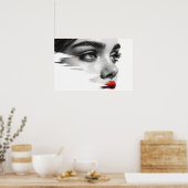 Poster Muse monochrome : un aperçu de la grâce (Cuisine)