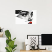 Poster Muse monochrome : un aperçu de la grâce (Bureau à domicile)