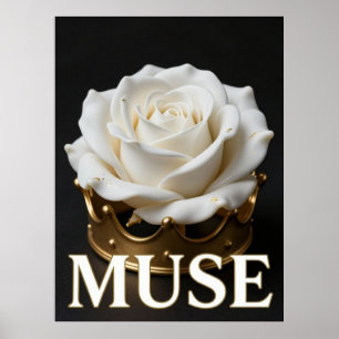 Poster MUSE Rose Gold Blanc Mode