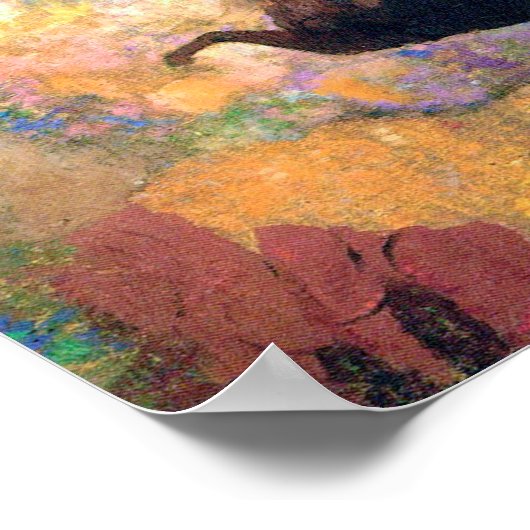 Poster Muse sur Pegasus, Redon (Coin)