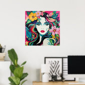 Poster Muse tropicale (Bureau à domicile)
