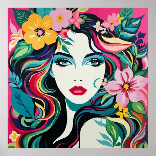 Poster Muse tropicale (Devant)