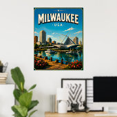 Poster Musée de Milwaukee Lakefront (Bureau à domicile)