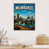 Poster Musée de Milwaukee Lakefront (Cuisine)