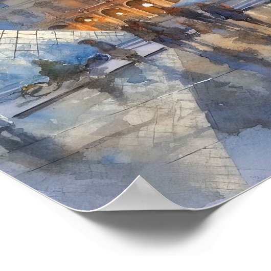 Poster Musée du Louvre Paris Art (Coin)