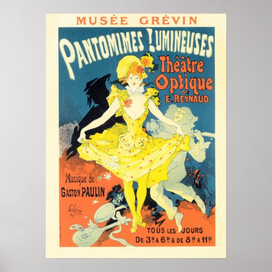 Poster MUSEE GREVIN PARIS Jules Cheret Vieux théâtre fran (Devant)