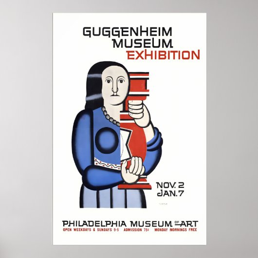 Poster Musée Guggenheim Exposition Musée de Philadelphie (Devant)