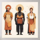 Poster Musée Moderne – Géométrie Féminine Abstraite (Devant)