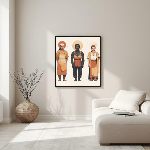 Poster Musée Moderne – Géométrie Féminine Abstraite