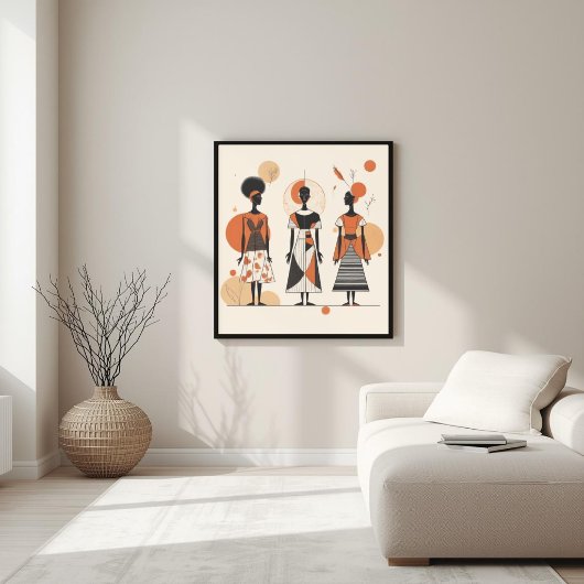 Poster Musée Moderne – Géométrie Féminine Abstraite II
