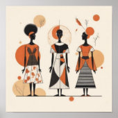 Poster Musée Moderne – Géométrie Féminine Abstraite II (Devant)