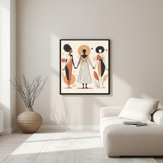 Poster Musée Moderne – Géométrie Féminine Abstraite IV