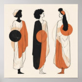 Poster Musée Moderne – Géométrie Féminine Abstraite VI (Devant)