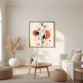 Poster Musée Moderne – Géométrie Féminine Abstraite X