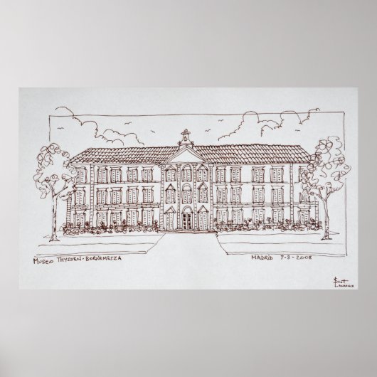 Poster Musée Thyssen-Bornemisza | Madrid, Espagne (Devant)