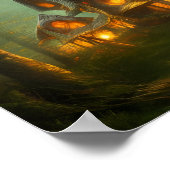 Poster Mushroom House Forest Imaginaire Art (Coin)